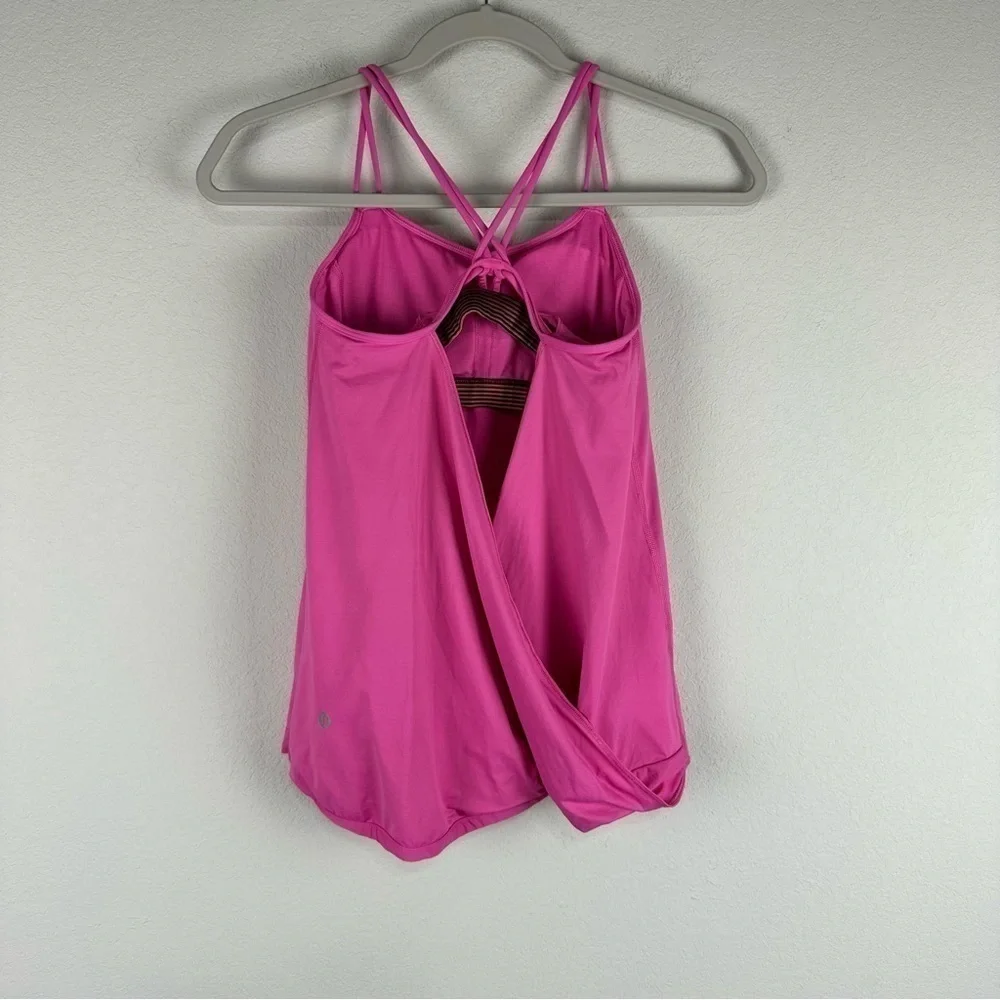 Lululemon Pink Paradise Make A Move Athleisure Athletic Tank Top Size 4